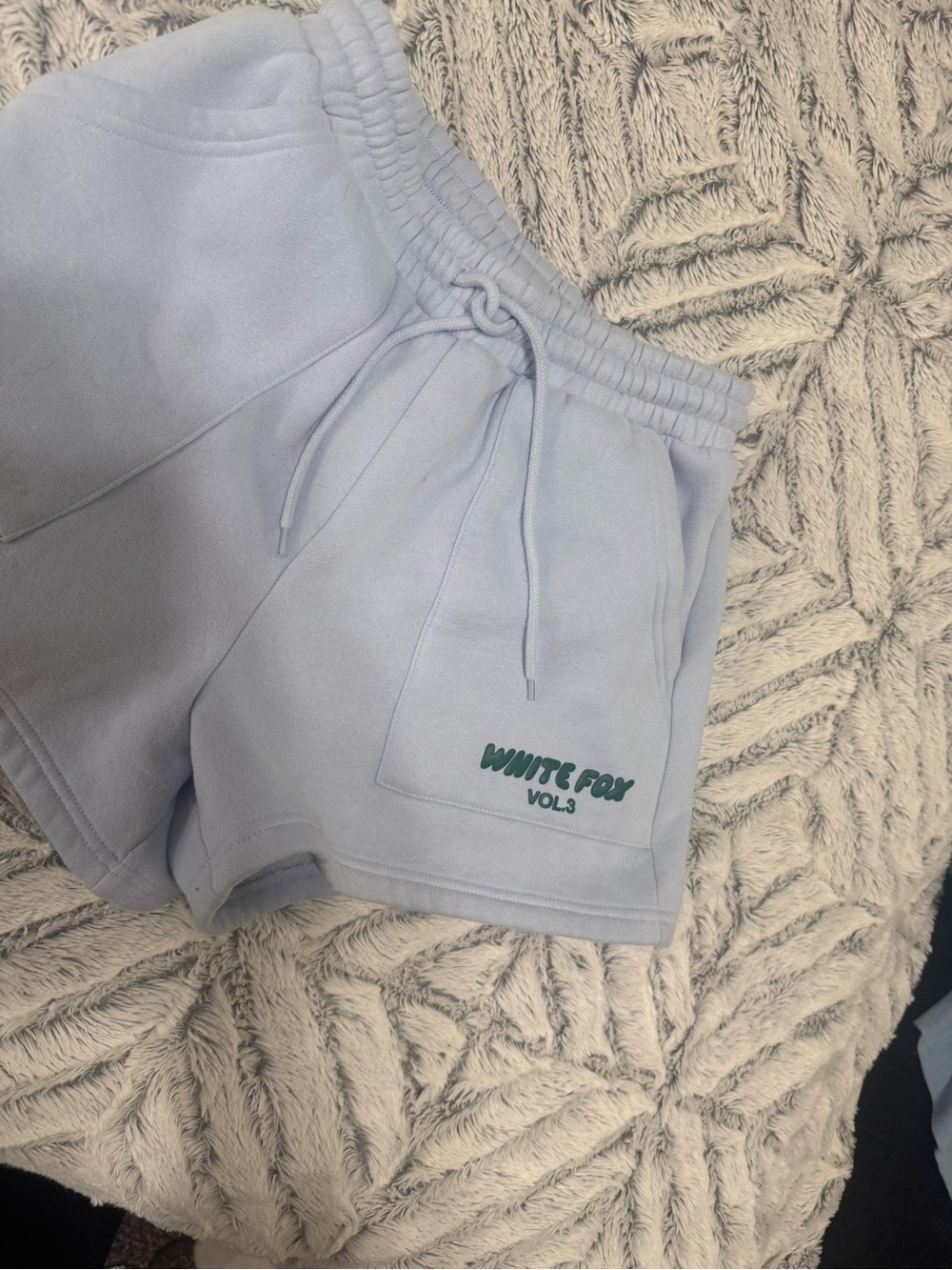 White Fox Boutique Light Blue Vol.3 Drawstring Lounge Shorts
